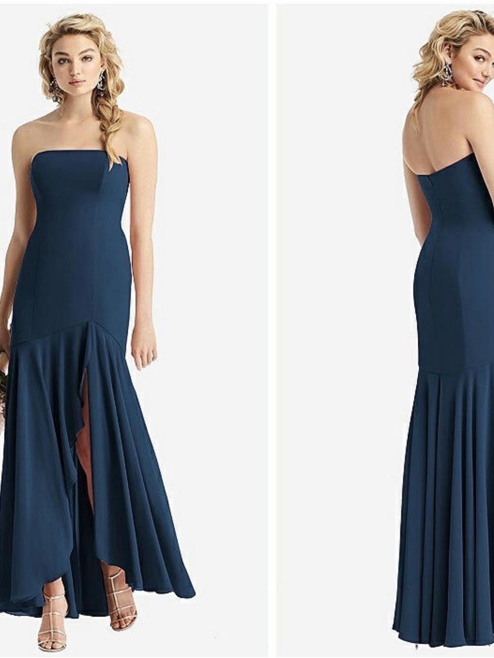 After Six Strapless Navy Mermaid Evening Gown